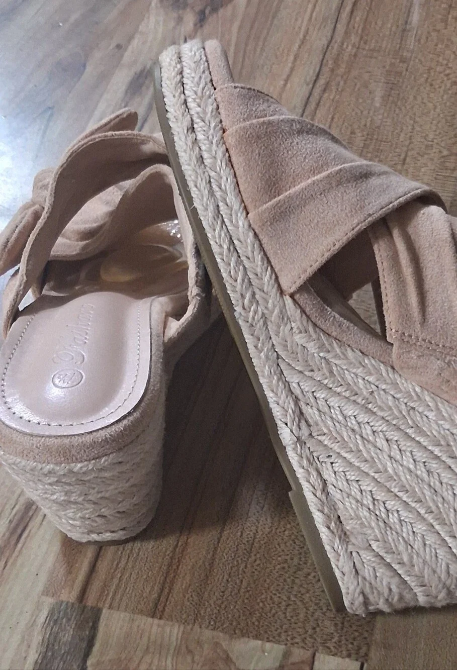 Fashare Beige Suede Platform Slide Sandals - Comfortable Women’s Summer Shoes